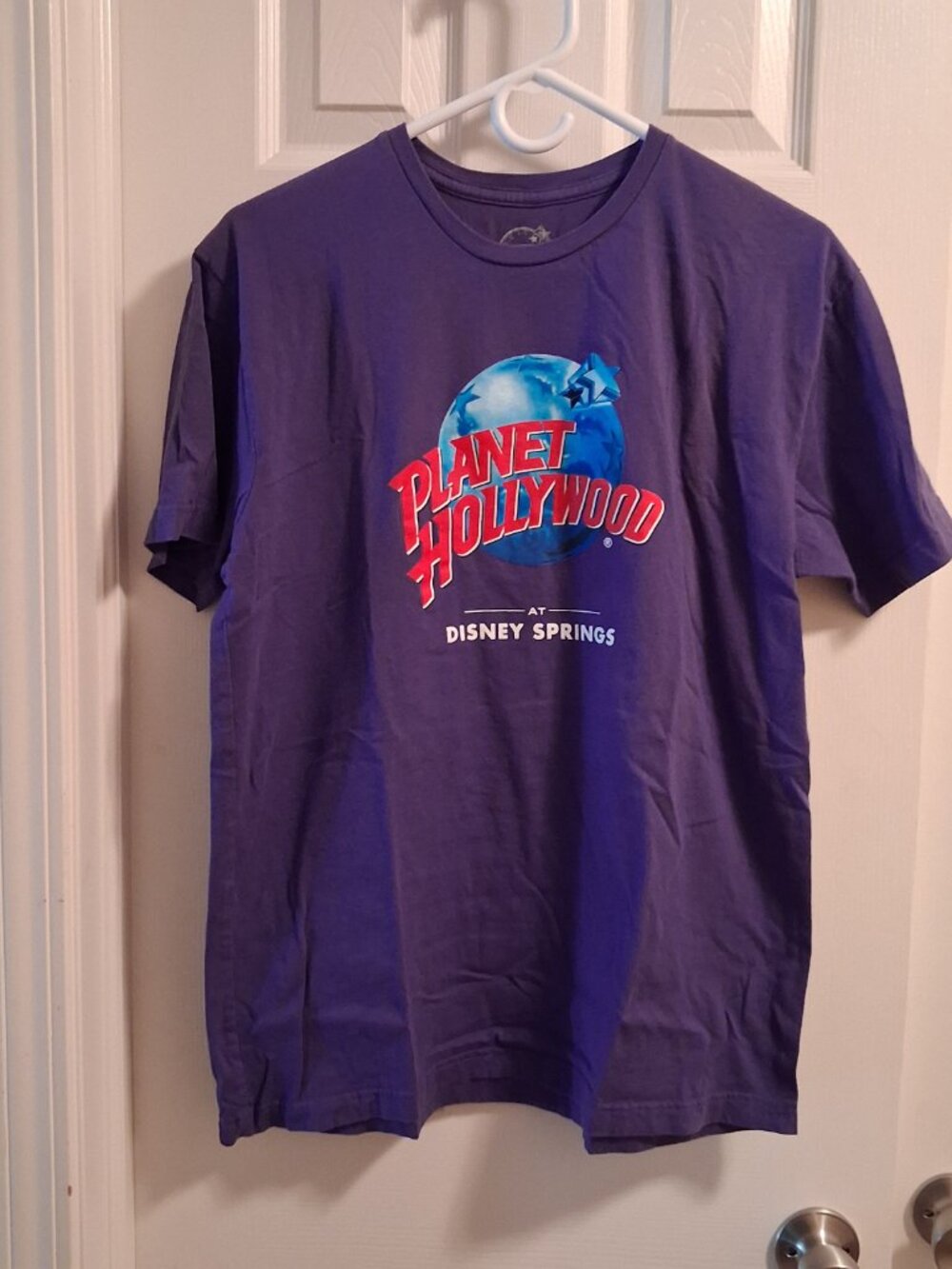 Planet Hollywood at Disney Springs Purple T-Shirt Size Large EUC